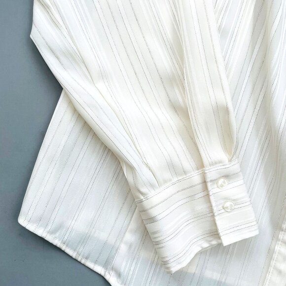 Croft & Barrow Stretch XL Ladies Button Down Dress Top Blouse Stripe  Kohls  VG+ - Picture 3 of 11